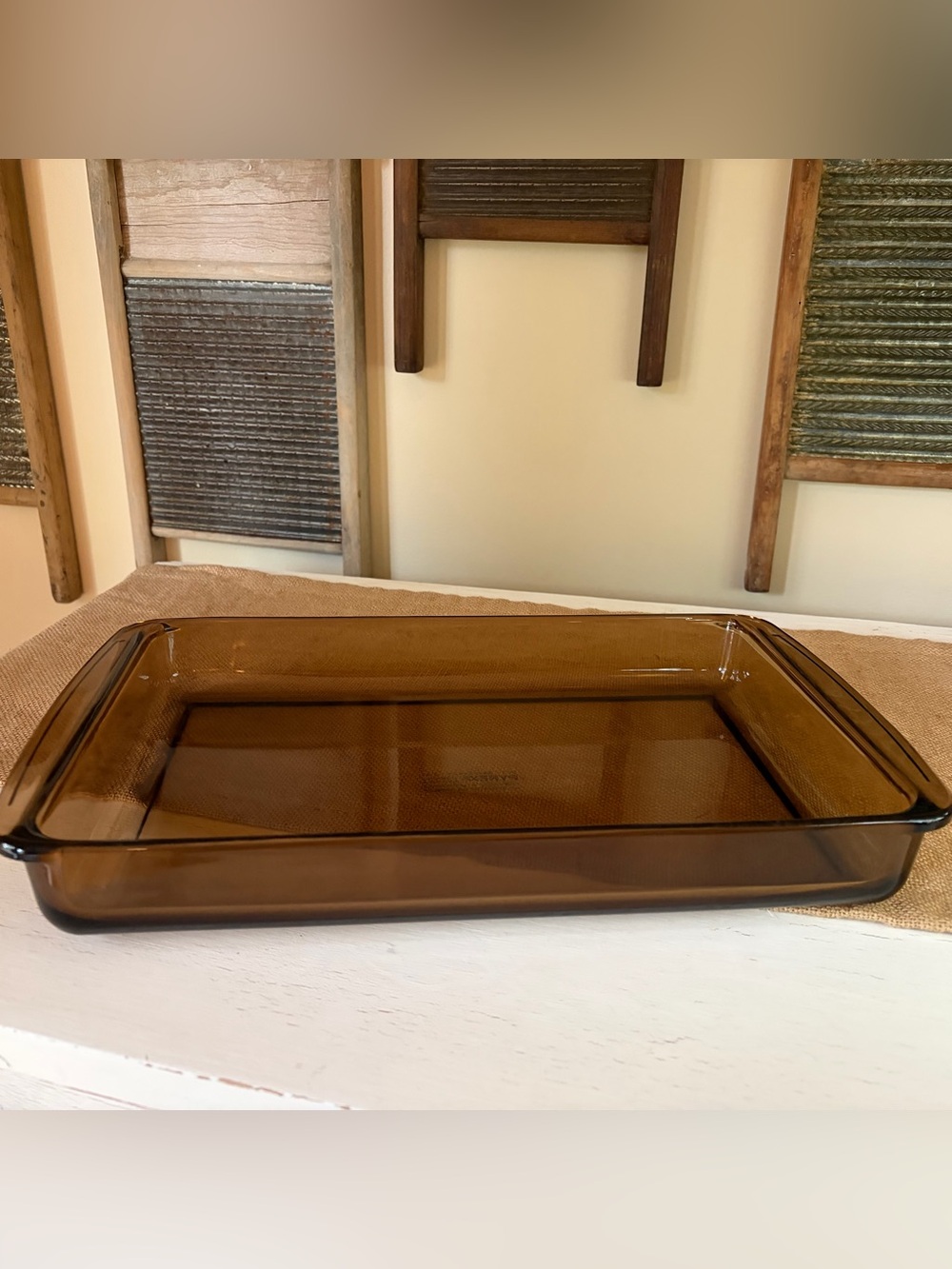 Vintage Pyrex Amber Glass Lasagne Baking Dish❤️